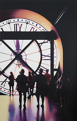Muzeum Orsay I 2019, olej na płótnie, 140 x 90 cm