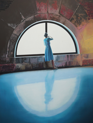Muzeum CXLI 2019, olej na płótnie, 130 x 100 cm
