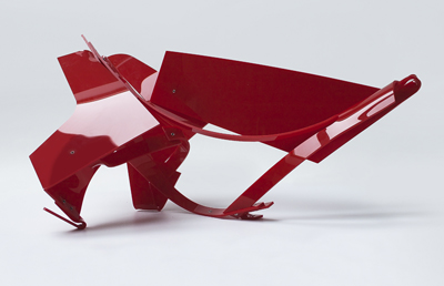 Zderzenie 2016, plexiglas / technika własna, 145 x 30 x 26 cm